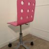 Chaise de bureau rose à roulettes – Image 3
