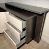 Grand buffet en wengé et beige laqué – Image 7