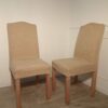 Lot de 2 chaises en tissu