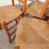 Lot de 3 chaises en bois et paille – Image 2