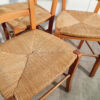 Lot de 3 chaises en bois et paille – Image 3