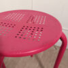 Petit tabouret métallique rouge – Image 4