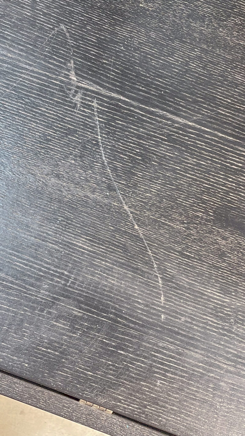 Table en bois noire à rabats – Image 9