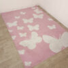Tapis rose (motifs papillon) – Image 5