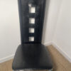 Lot de 2 chaises en similicuir noir – Image 3