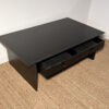 Table basse avec tiroirs en bois noir – Image 2