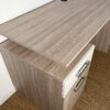 Bureau bois et blanc à rangements – Image 3