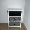 Petite commode à tiroir noir et blanc – Image 2