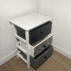 Petite commode à tiroir noir et blanc – Image 3