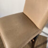 Tabouret de bar en cuir beige et bois – Image 3