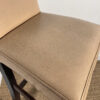 Tabouret de bar en cuir beige et bois – Image 5