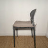 Chaise grise à l'unité (avec coussin) – Image 4