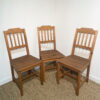 Lot de 3 chaises en bois
