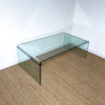 Grande table basse en verre trempé transparent
