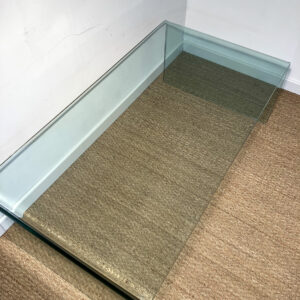 Grande table basse en verre trempé transparent – Image 4