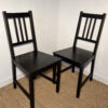Lot de 2 chaises en bois noir