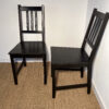Lot de 2 chaises en bois noir – Image 2