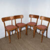 Lot de 4 chaises en bois vintage
