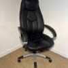 Fauteuil de bureau en similicuir noir