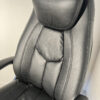 Fauteuil de bureau en similicuir noir – Image 3