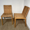 Lot de 2 chaises en bois et osier – Image 2