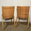 Lot de 2 chaises en bois et osier – Image 3