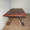 Table basse en fer forgé et bois – Image 4