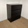 Commode noire haute avec 4 tiroirs