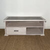 Meuble TV / Table basse en bois grisé – Image 2