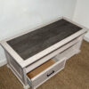 Meuble TV / Table basse en bois grisé – Image 3
