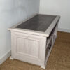 Meuble TV / Table basse en bois grisé – Image 7