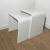 Petites tables gigognes laquées blanches – Image 4