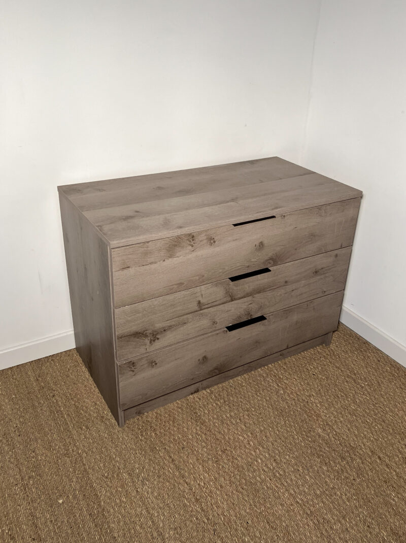 Commode 3 tiroir motif bois