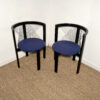 Lot de 2 chaises noires bois et corde