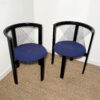 Lot de 2 chaises noires bois et corde – Image 3