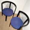 Lot de 2 chaises noires bois et corde – Image 4