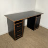 Bureau en bois noir et marron