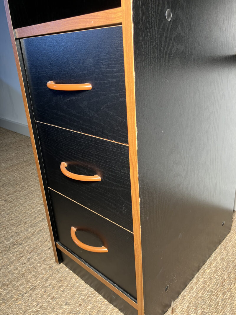 Bureau en bois noir et marron – Image 6