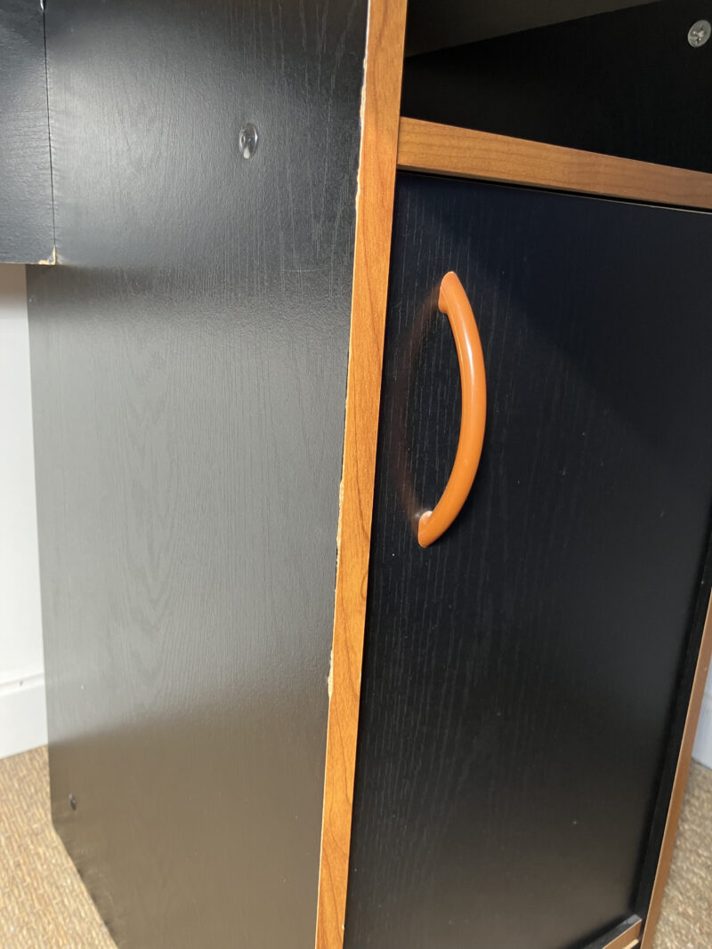 Bureau en bois noir et marron – Image 7