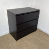 Commode noire 3 tiroirs