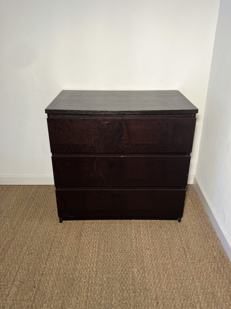 Commode noire 3 tiroirs – Image 2