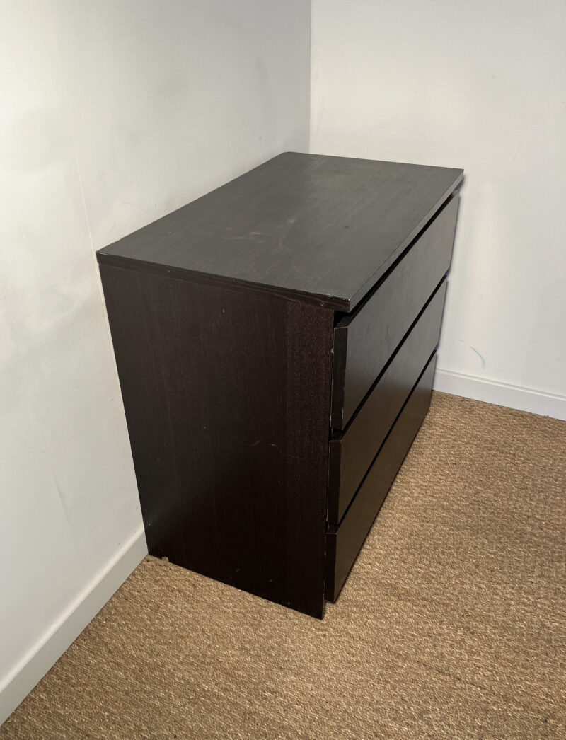 Commode noire 3 tiroirs – Image 3