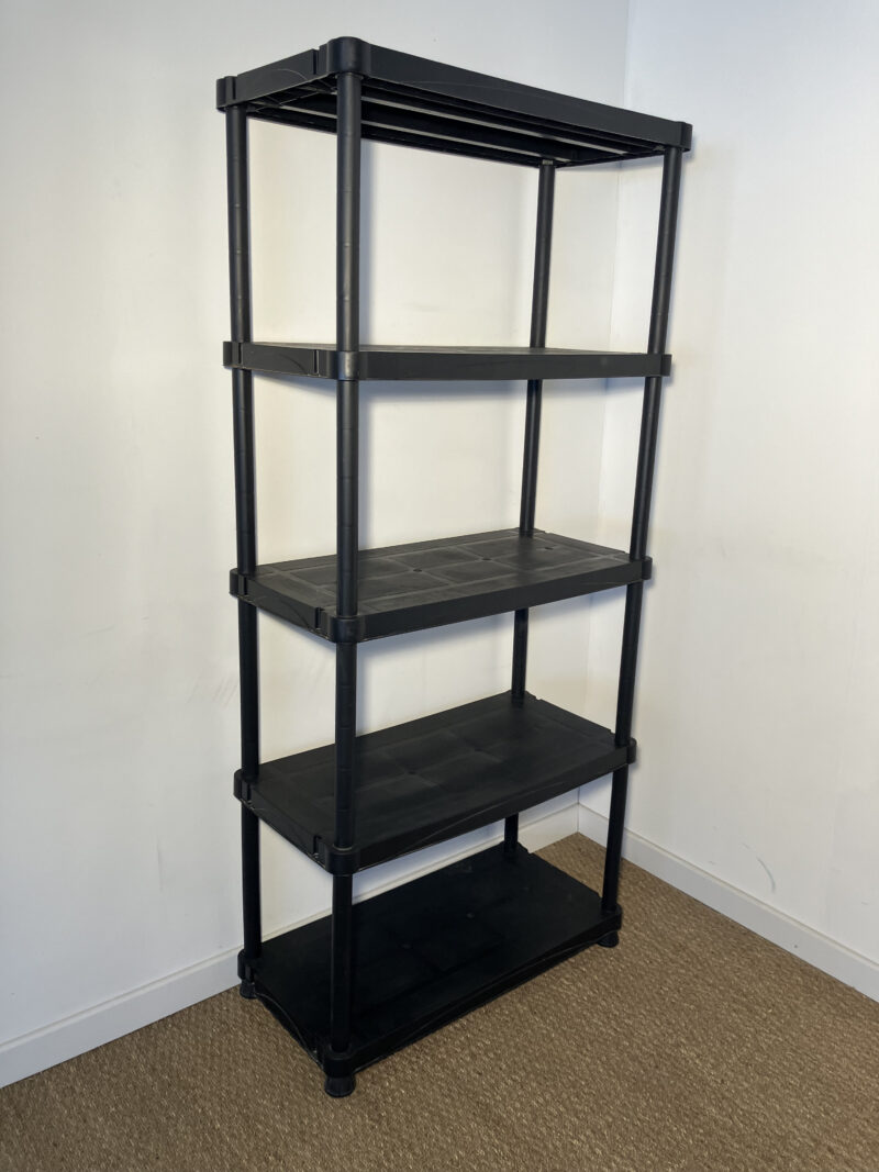 Étagère de stockage noire (plastique)