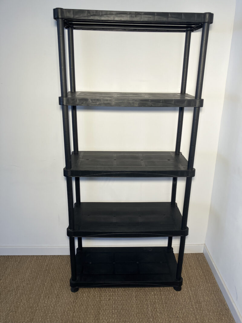 Étagère de stockage noire (plastique) – Image 2