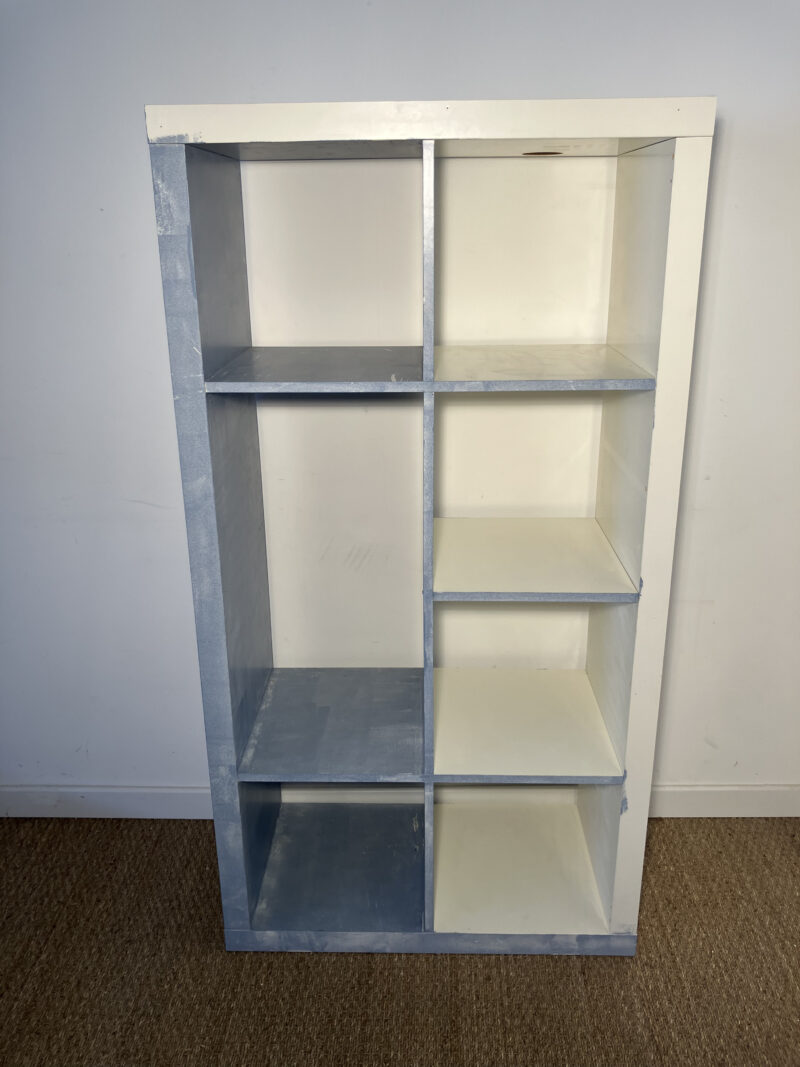 Meuble à case bleu et blanc (à rénover) – Image 2