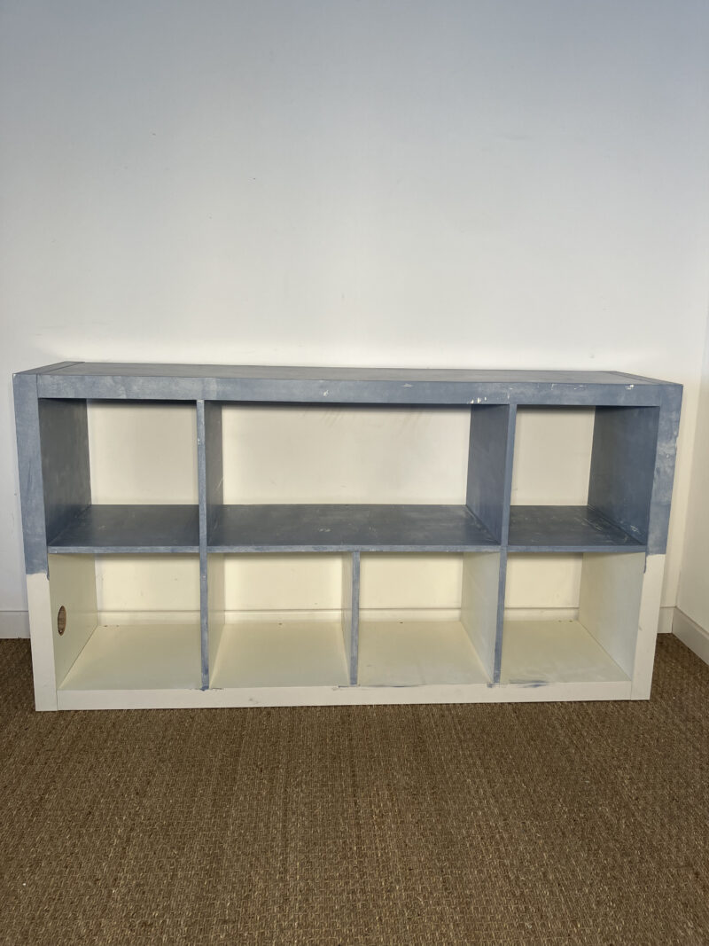 Meuble à case bleu et blanc (à rénover) – Image 5