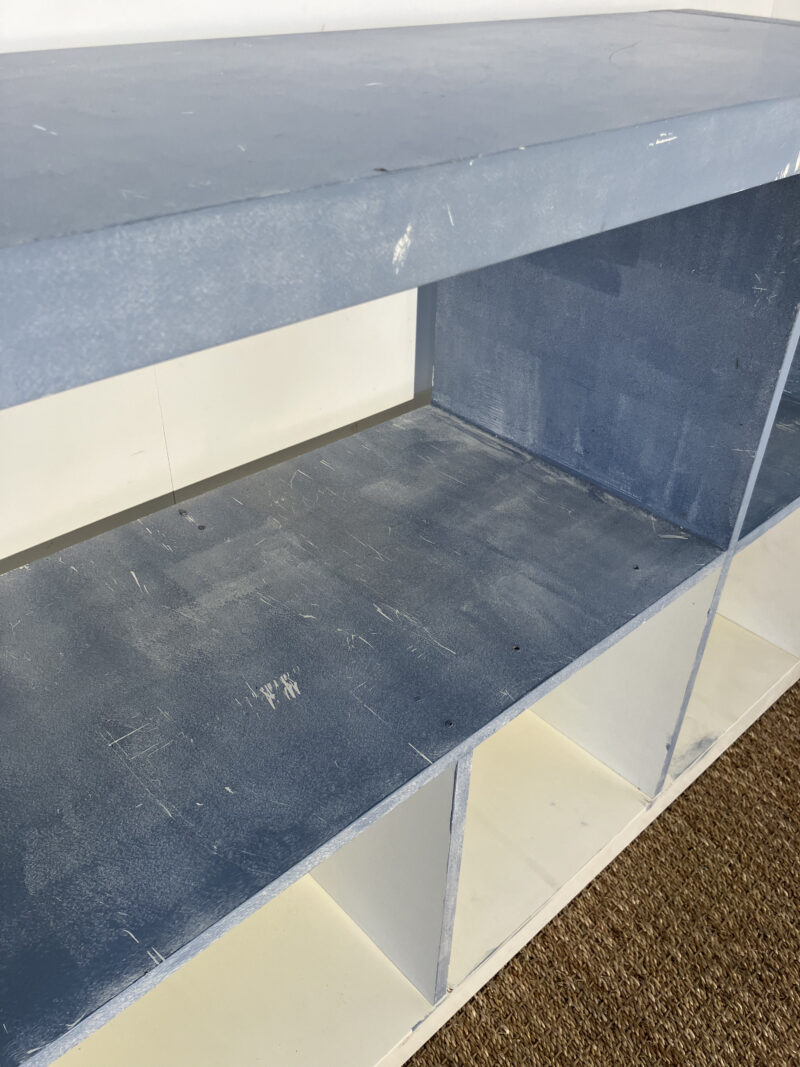 Meuble à case bleu et blanc (à rénover) – Image 7