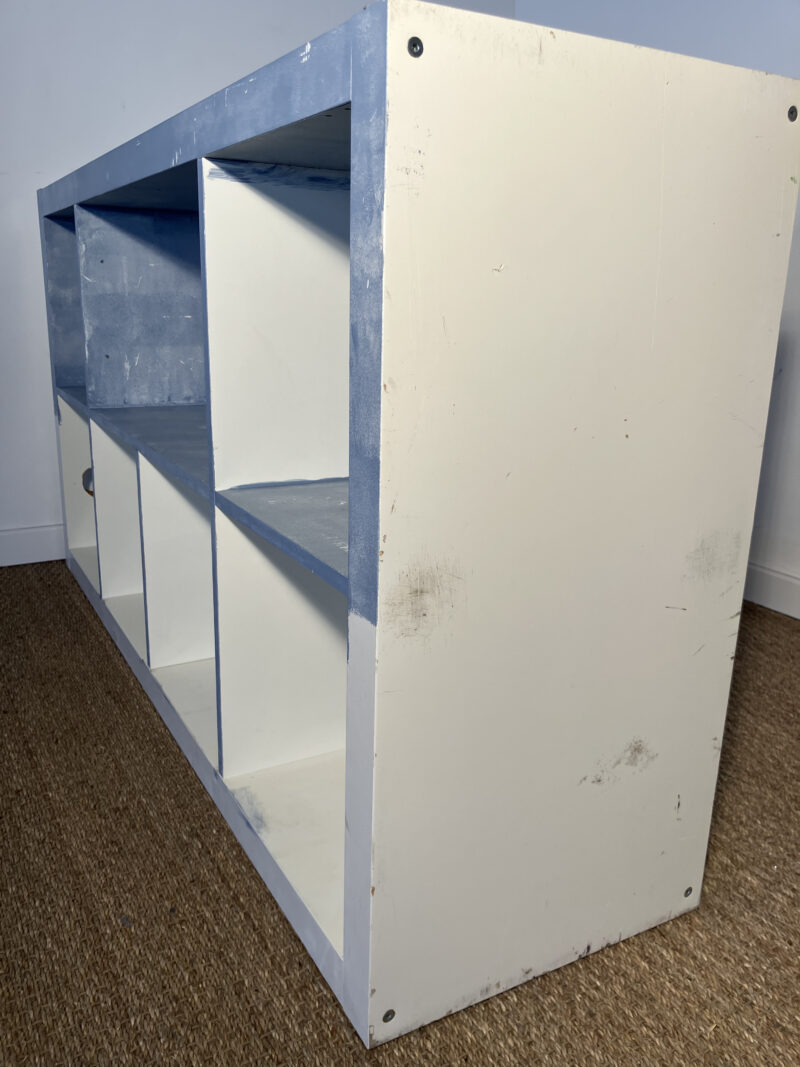 Meuble à case bleu et blanc (à rénover) – Image 8