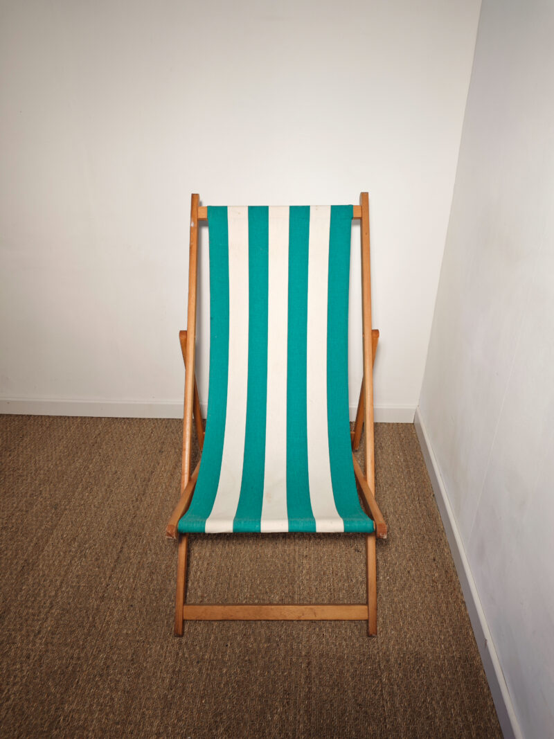 Transat d'extérieur en bois et tissu (2 en stock) – Image 3