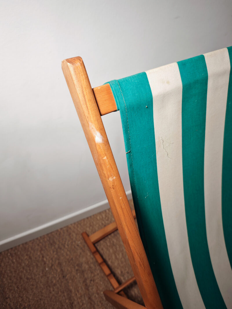 Transat d'extérieur en bois et tissu (2 en stock) – Image 5